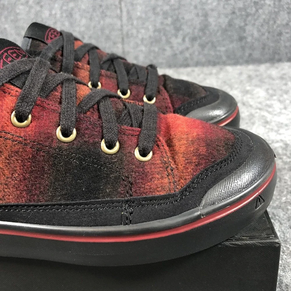 Keen‎ Luftcell Shoes Womens Size 8.5 Red Wool Plaid Low Top Comfort Sneakers